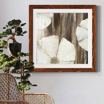 Aprilette Night Blooms I Night Blooms I - Picture Frame Print Red Barrel Studio Frame Color: Brown Framed, Size: 34.5x22 H x 34.