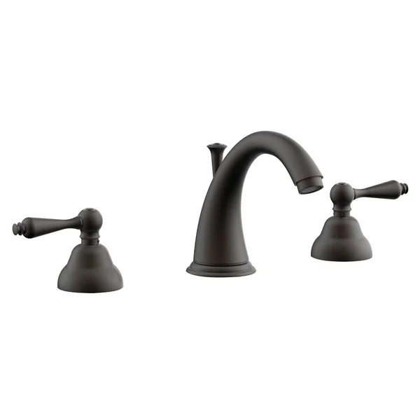 Phylrich D200-03U Revere & Savannah 6 1/4x22 Double Straight Handle Widespread Bathroom Sink Faucet in Polished Brass Uncoat