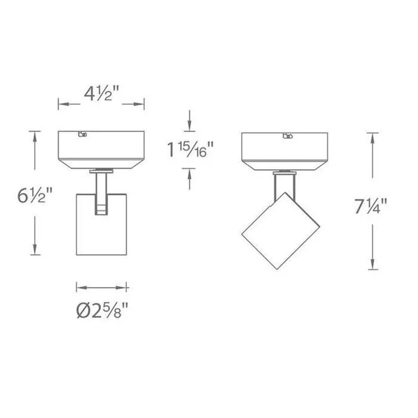 WAC Lucio LED 10W Monopoint - MO-6010F-840-WT