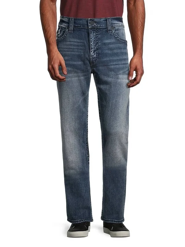 True Religion Men's Ricky Flap Straight Jeans - Blue - Size 34