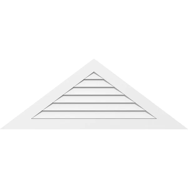 Ekena Millwork GVPTR46X1301SF 46x22W x 13-3/8x22H Triangle Surface Mount PVC Gable Vent 7/12 Pitch: Functional, w/ 3-1/2x22W x 1