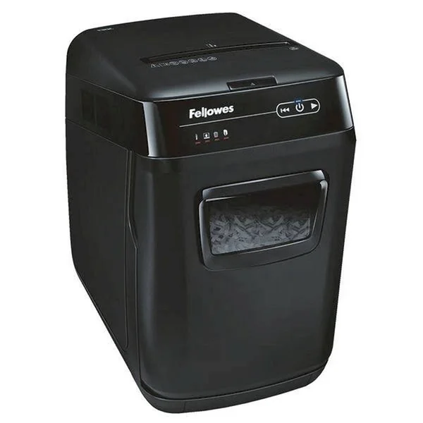 Fellowes AutoMax 130C Cross Shredding 230mm Black Grey Paper Shredder