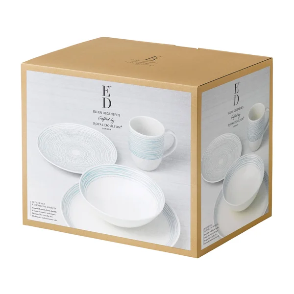 Ellen DeGeneres for Royal Doulton - Polar Blue Dots - 16 Piece Set