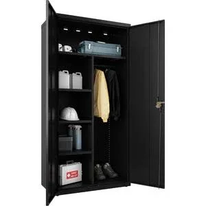 Lorell Wardrobe Cabinet, Black