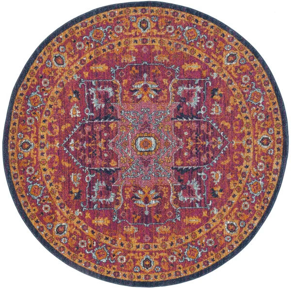 Safavieh Evoke EVK275S 6&7x22 x 9&0x22 Fuchsia, Orange Area Rug