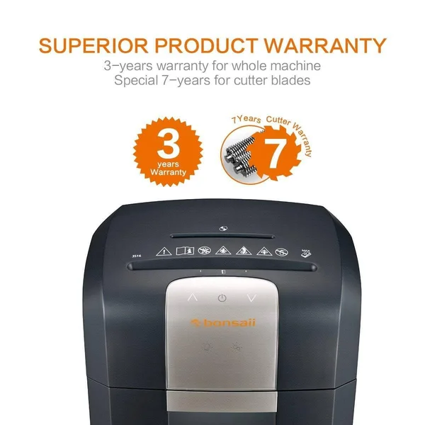 Bonsaii EverShred Pro 12-Sheet Heavy Duty Cross-Cut Paper - CD, Credit Card Shredder 3S16