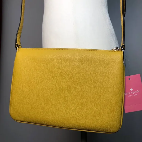 Kate Spade New York Triple Gusset Crossbody (Gold Yarrow)