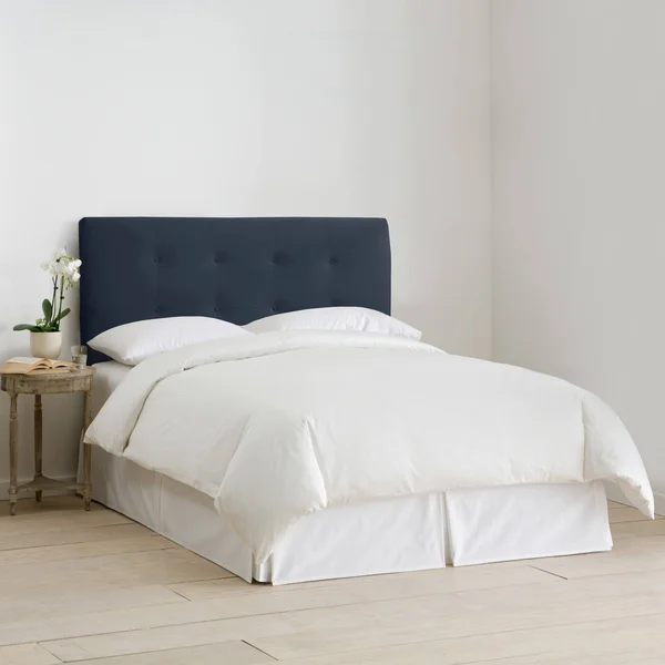 King Dolce Headboard Navy Velvet - Skyline Furniture