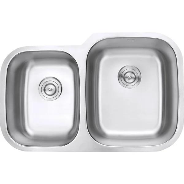 Ruvati RVM4315 parmi Stainless Steel Undermount 16 Gauge 32x22 Kitchen Sink Double Bowl