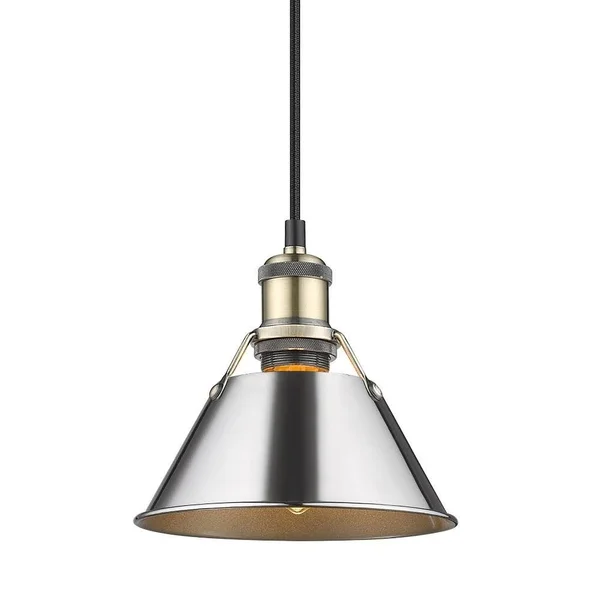 Golden Lighting 3306-S CH-CH Orwell Mini Pendant Light - Chrome