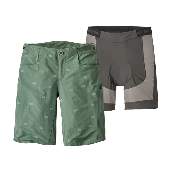 Patagonia Women's Dirt Craft Bike Shorts Pesto/Heritage Lines 0