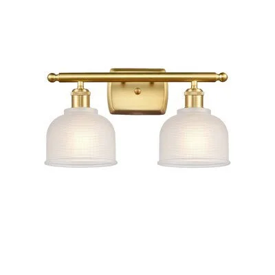 Shawnee 2-Light Vanity Light Breakwater Bay Finish: Polished Chrome, Shade Color: White, Bulb Type: 60 Watt Vintage Incandescent