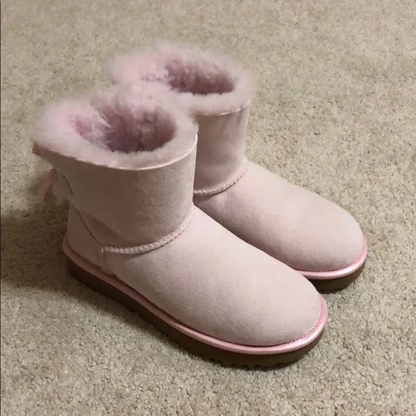 Ugg Shoes - Ugg Metallic Mini Bailey Pink, Color: Pink, Size: 6, Camilaann6&s Closet