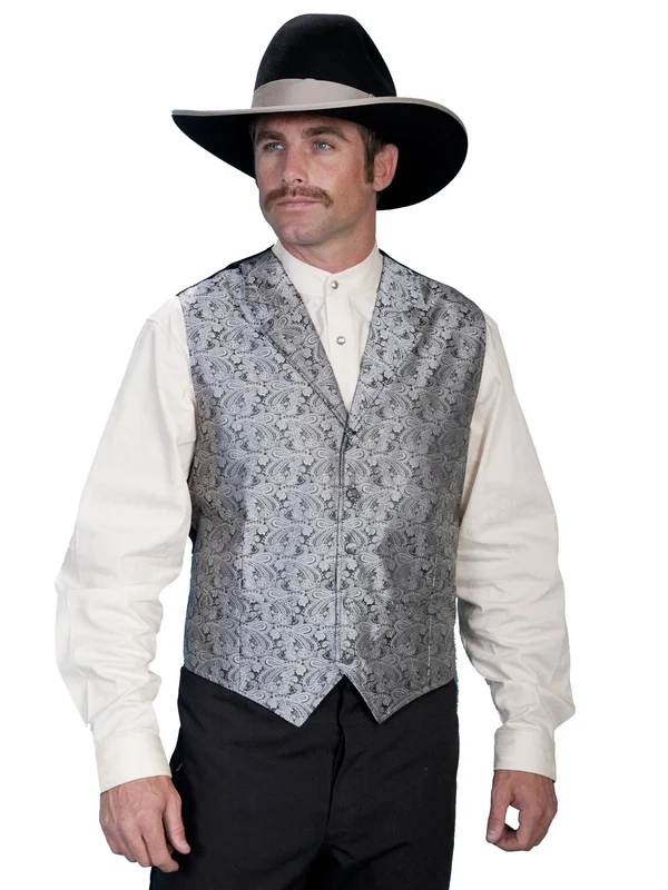 Scully Old West Vest Mens Paisley Formal Polyester RW093