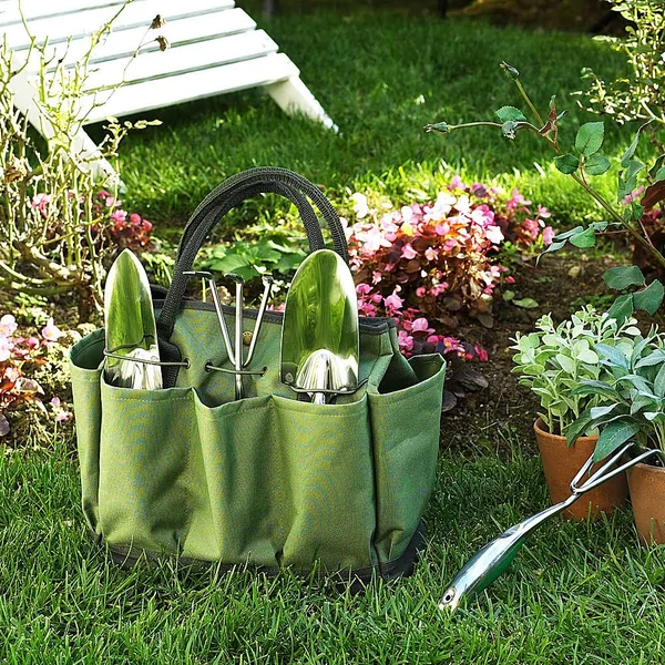 Picnic at Ascot Gardening Tote with 3 Tools - Floral