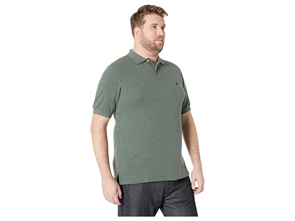 Nautica Men's Big & Tall Performance Deck Polo - Pine Forest Heather