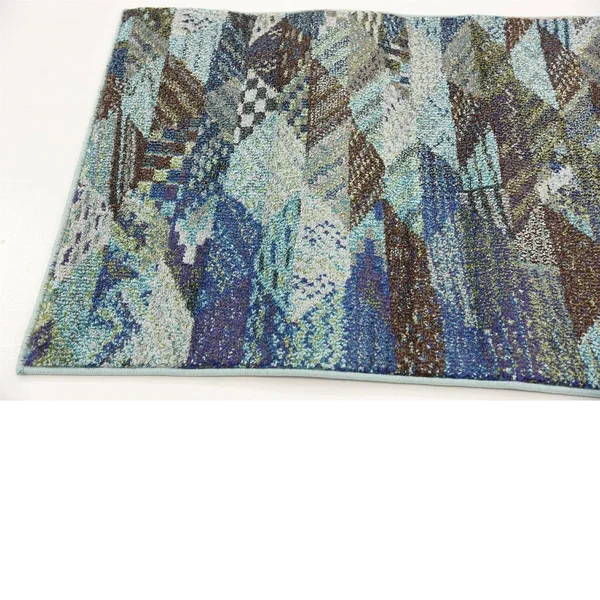 Unique Loom Sedona Rainier Blue 2& 7 x 10& 0 Runner Rug