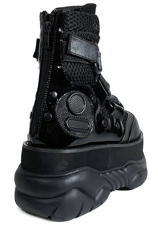 Demonia - Unisex NEPTUNE-126 Boots Black Vegan - Size-10