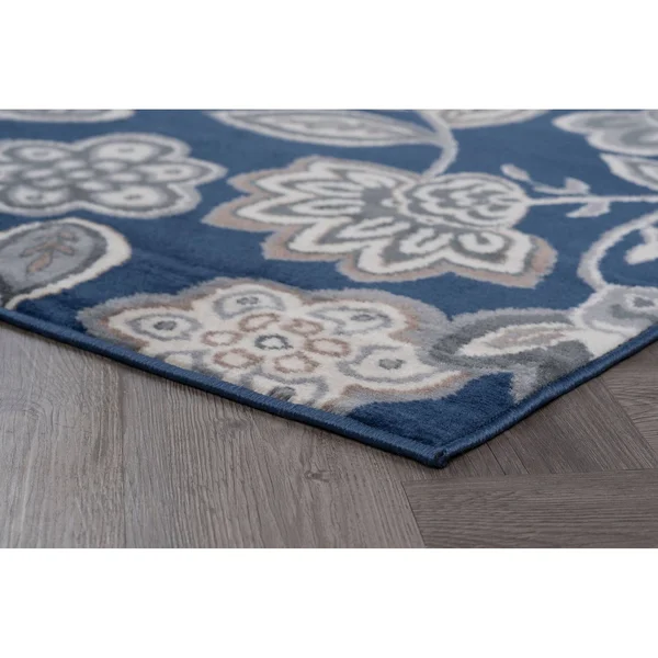 Alise Rugs Carrington Transitional Floral Area Rug - 7&10 - Ivory