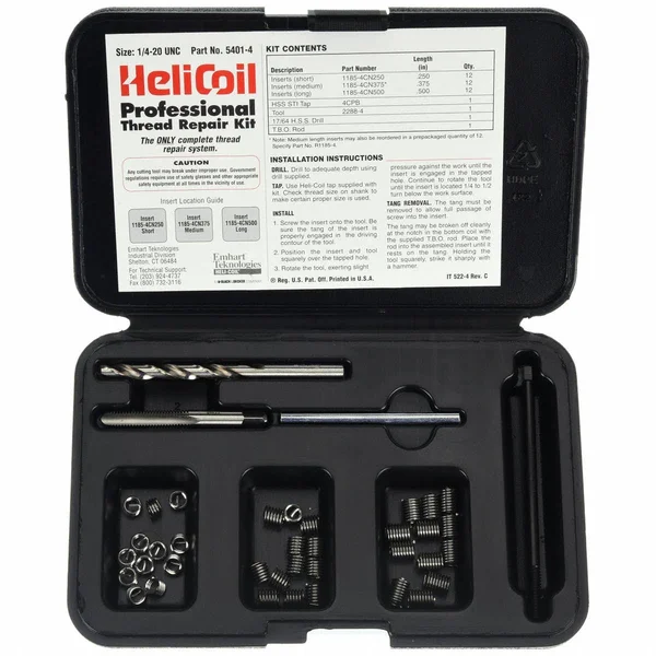 Heli-Coil 5401-4 Thread Repair Kit - 304 SS, 1/4-20, 36 Pcs