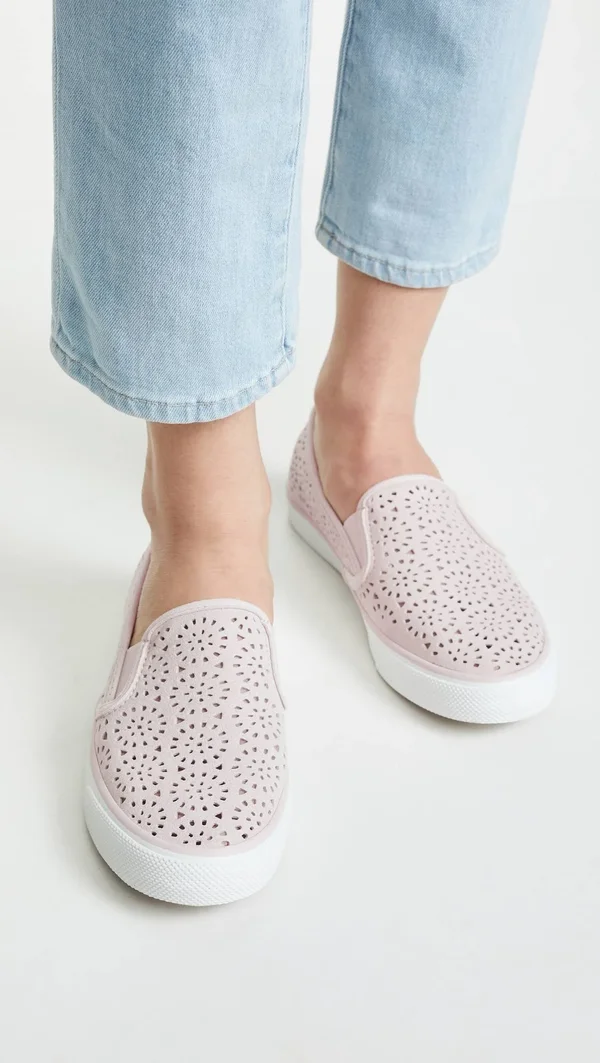 Sperry Seaside Perf (Lilac) Women's Slip on Shoes