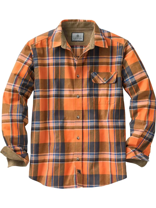Legendary Whitetails Men's Buck Camp Flannel Shirt - Size: 4XL, Orange