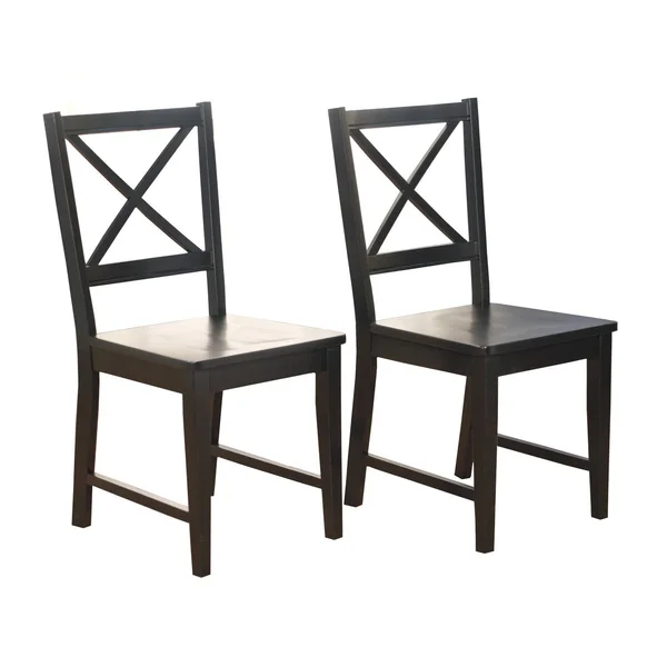 Virginia Cross-Back Chair, Set of 2, Black