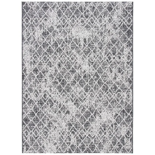 Safavieh Courtyard Sanzia Indoor/ Outdoor Rug - 8' x 10' - Black/Grey