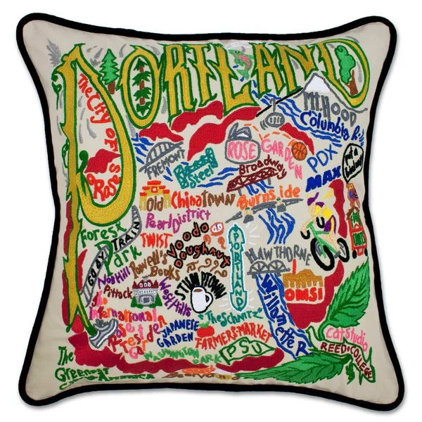 Portland Embroidered Pillow