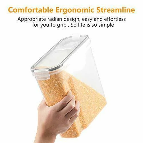 SODPE 6 Pack Cereal Containers Storage Set - BPA Free - Airtight Food Storage Container with Lids - 135.2oz for Snacks, Sugar, Ri
