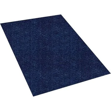 7'x14' Blue Soft and Durable - Indoor Outdoor Area Rug Carpet Runners with A Premium Fabric Finished Edges - Size: 7' x 14'