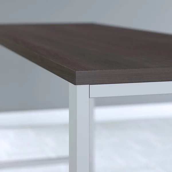 Bush Business Furniture 400 Series 72w x 24d Table Desk with Metal Legs - Platinum Gray