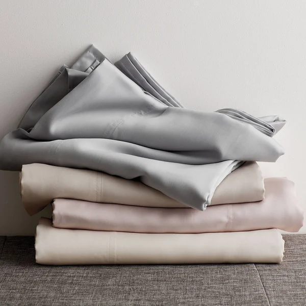 Legends Hotel Tencel Lyocell Sateen Flat Sheet - Buff - Beige - Size King, The Company Store