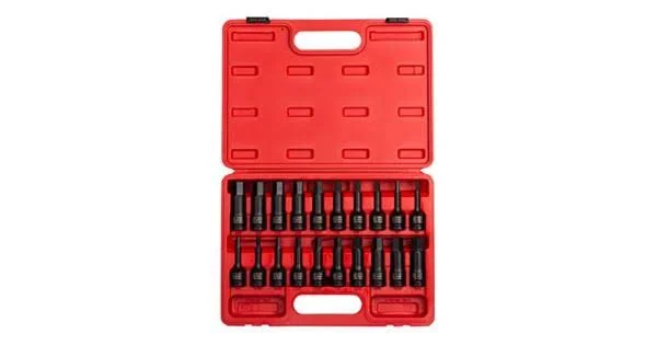Sunex 2637 1/2-Inch Drive Metric and SAE Impact Hex Driver Master Set