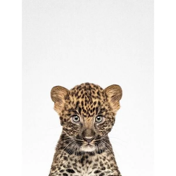 Easy Art Prints Tai Prints's 'Leopard' Premium Canvas Art - 32 x 24 - Brazilian Barnwood Frame