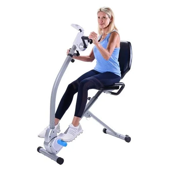 Stamina Seated Upper Body Exercise Bike, Gray, 38.5" x 22.75" x 52.5"
