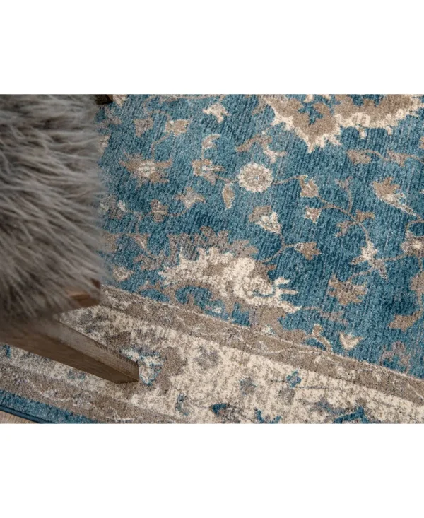 Unique Loom Itzling Salzburg Area Rug - 10& x 13& Light Blue