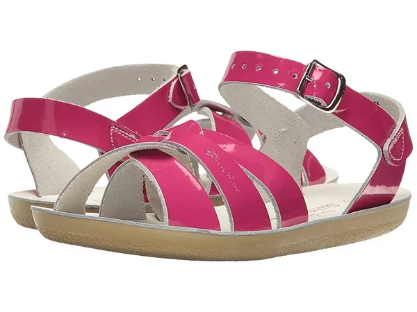 Salt Water Sandals by Hoy Shoe Sun-San Swimmer - Shiny Fuchsia, 6 M US Toddler