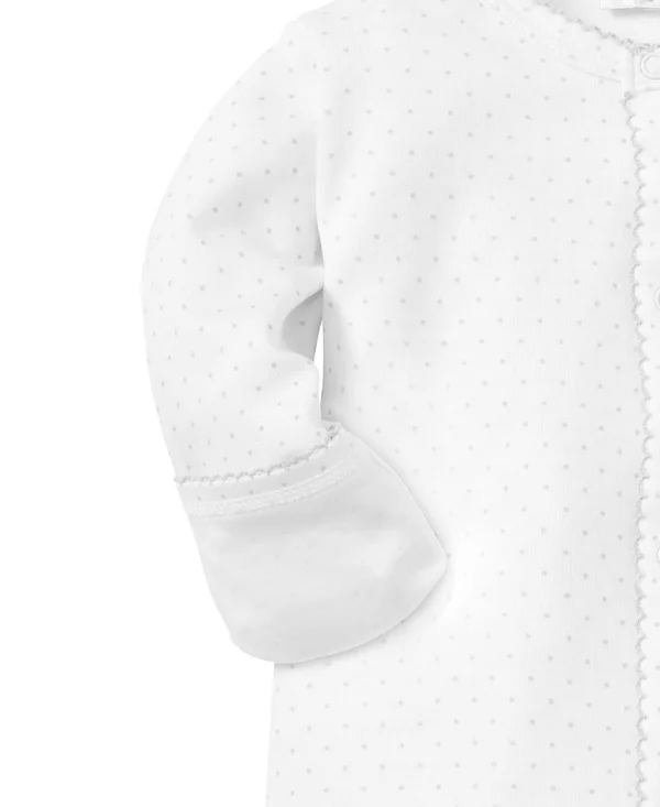 Kissy Kissy White/Blue New Kissy Dots Print Footie