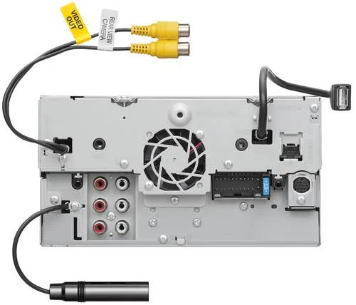 JVC Kw-m740bt Compatible with CarPlay, Android Auto 2-DIN AV Receiver (No CD Drive) with Back Up Camera