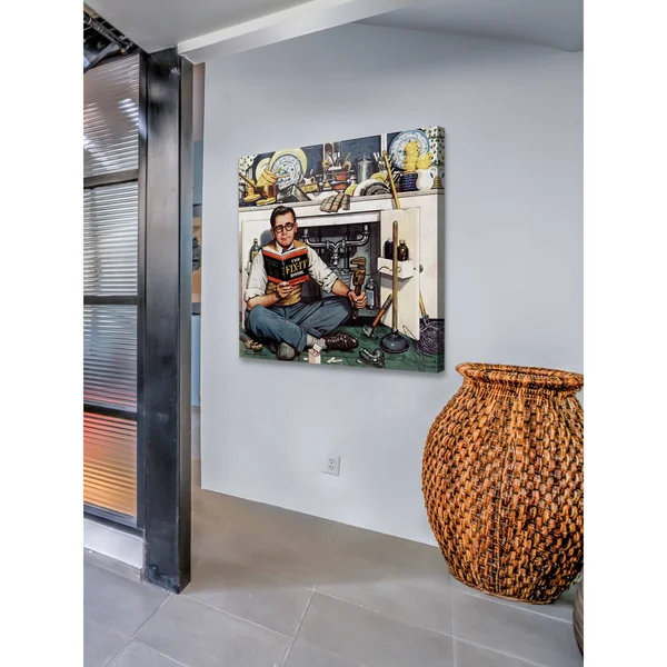Marmont Hill Mr. Fix-It Stevan Dohanos Painting Print on Canvas 24 x 24