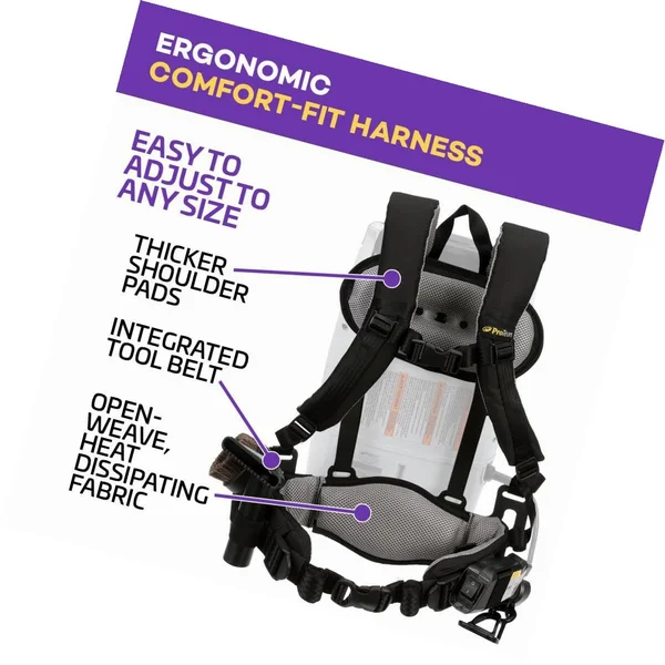 ProTeam ProVac 6 Backpack Vacuum - HEPA/ /Micro Filter/Foam Filter