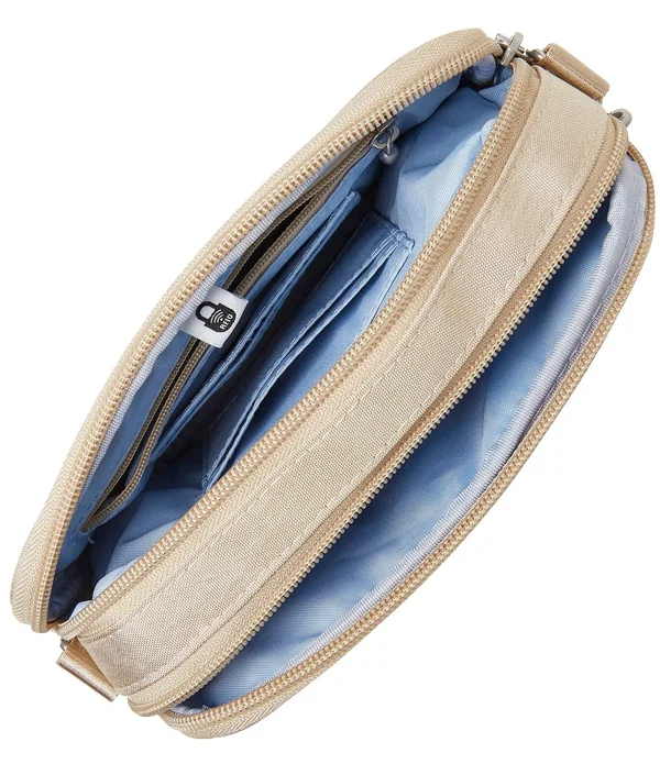 Baggallini RFID Festival Bag (Champagne Shimmer), 8.5" x 5.5" x 2"