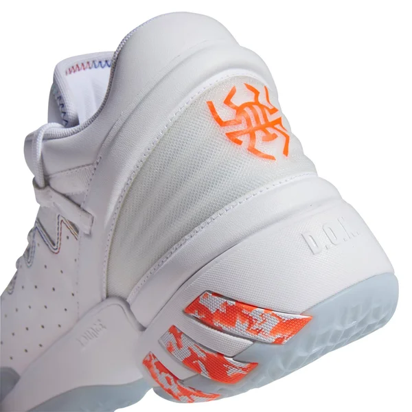 Adidas D.O.N. Issue #2 - Mens Basketball Shoes - White/Cream White/Scarlet, Size 8.5