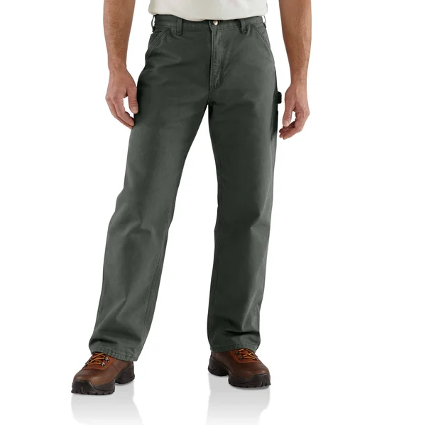 Carhartt Men's Flannel Lined Washed Duck Dungaree, Moss