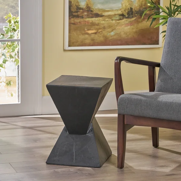 Atlas Light-Weight Concrete Side Table by Christopher Knight Home - Natural