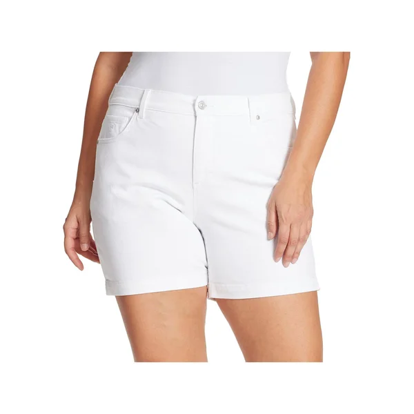 Women's Gloria Vanderbilt Amanda Shorts - Size: 22 W, Natural