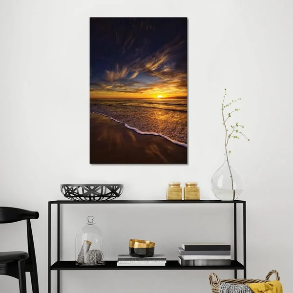 iCanvas Golden Waves Art by Ben Mulder Canvas Art Wall Decor ( scenic & landscapes > Sky > sunrises & Sunsets u0