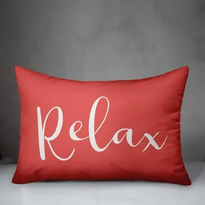 Garris Relax Indoor/Outdoor Lumbar Pillow Highland Dunes Color: Coral
