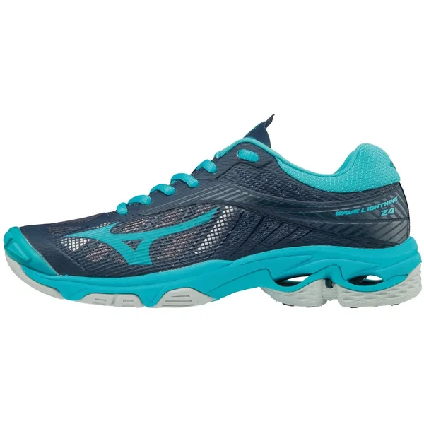 Mizuno Wave Lightning Z4 Navy/Aqua Women's Volleyball Shoes - Size: 7.5